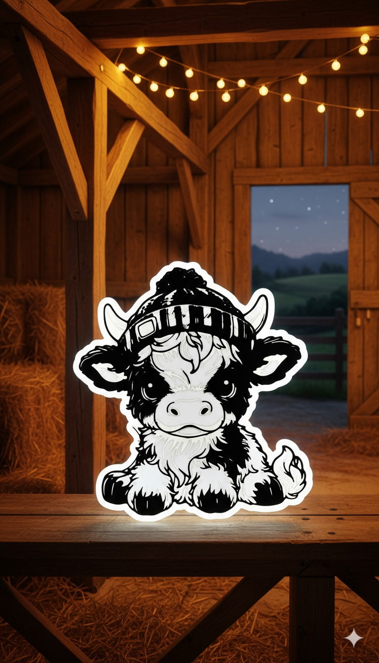 Highland Cow Light Box
